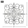 SQUARE FLEUR-DE-LIS WALL PLAQUE
