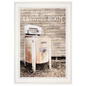 "Laundry Room" by Lori Deiter, Ready to Hang Framed Print, White Frame