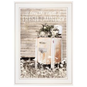 "Fresh Laundry" by Lori Deiter, Ready to Hang Framed Print, White Frame
