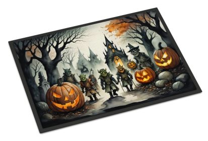 NEW Orcs Spooky Halloween Doormat Front Door Mat Indoor Outdoor Rugs for Entryway, Non Slip Washable Low Pile, 18H X 27W