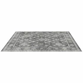 VEVOR Area Rug, 8 x 10 ft Large Washable Rug, Non-Slip and Tear-Resistant Soft Carpet, Pet & Child Friendly Vintage Area Rugs, Indoor Mat for Bed