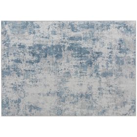 Area Rug 5x7, Machine Washable Rug, Non-Slip Modern Abstract Floor Carpet for Living Room, Bedroom, Dining Room, Blue