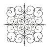 SQUARE FLEUR-DE-LIS WALL PLAQUE