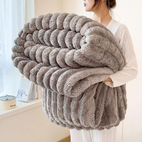 Luxurious Faux Rabbit Fur Blanket - Soft, Warm, And Comfortable, Perfect For Sofas, Beds, Offices, And Travel - A Versatile, All-season Gift And (Option: Grey-62inX 79in 150 X 200cm)