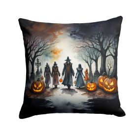 Vampires Spooky Halloween Throw Pillow Machine Washable, Indoor Outdoor Decorative Pillow for Couch, Bed or Patio, 18Hx18W (Default: Default)