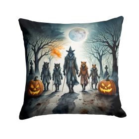 Werewolves Spooky Halloween Throw Pillow Machine Washable, Indoor Outdoor Decorative Pillow for Couch, Bed or Patio, 18Hx18W (Default: Default)