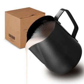 Stainless Steel Milk Frothing Jar, -600 Ml, Matte (Option: black)